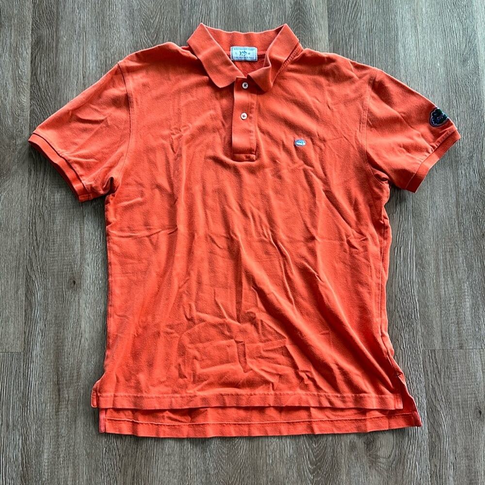Southern Tide‎ Florida Gators Skipjack Short Sleeve Polo Large Orange